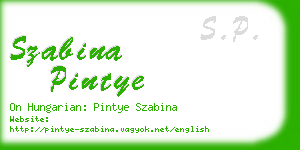 szabina pintye business card